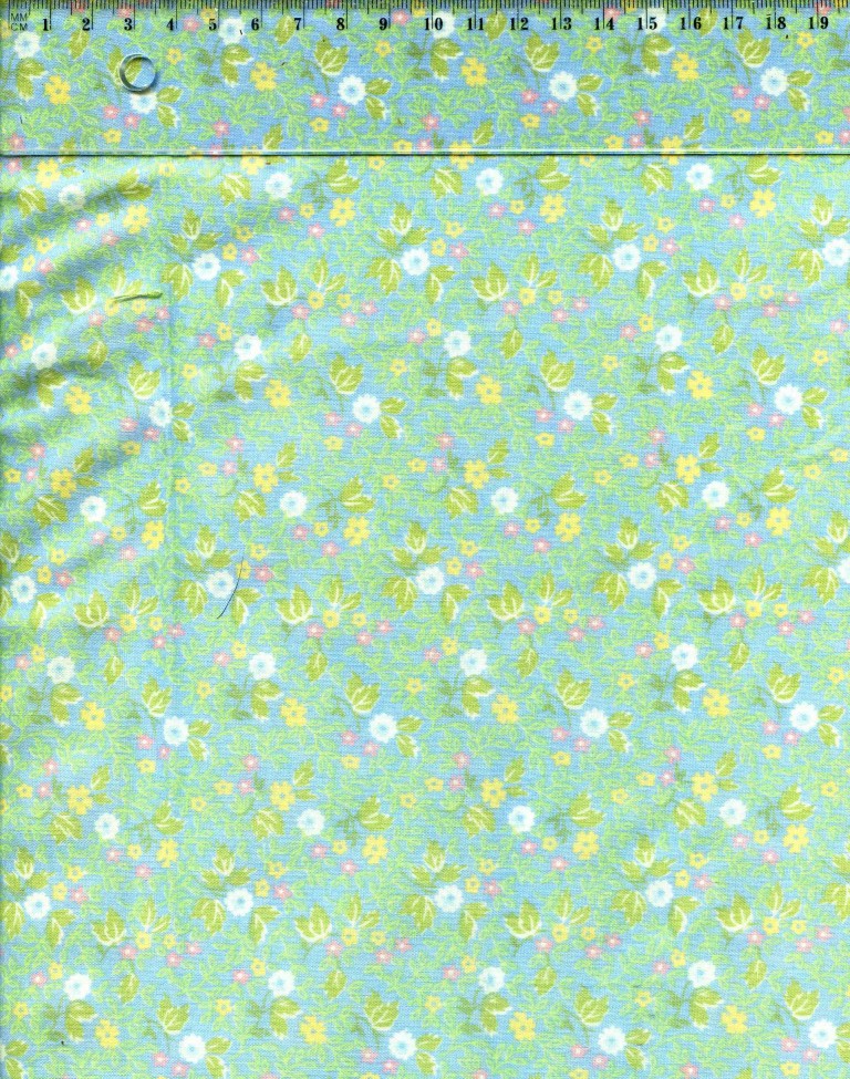 Tissu Coton Vert Pour Patchwork Et Quilting - Motif Récolte D'automne, Léger, Neuf
