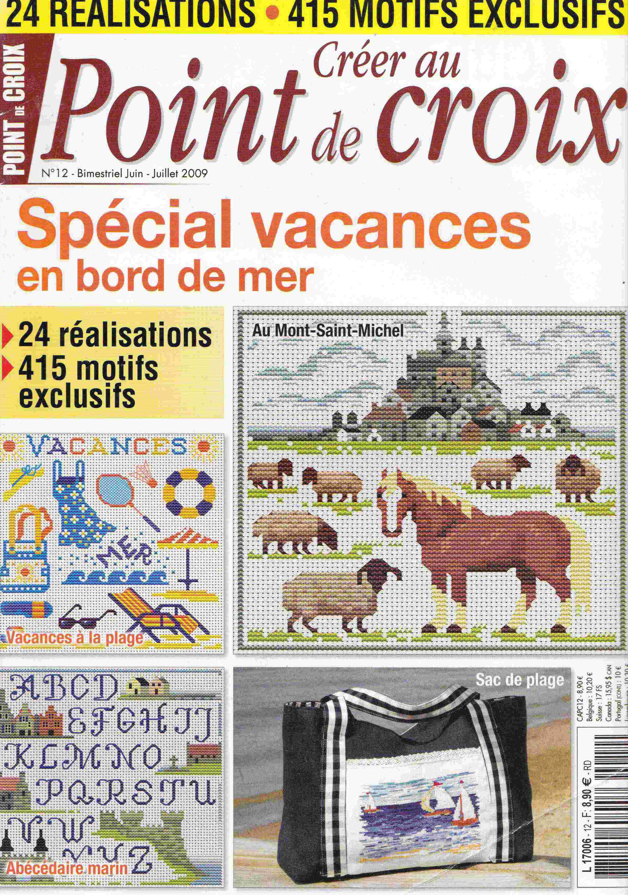 Lot Point De Croix Patchwork - Patron, Toile Aida Et Fils - Occasion